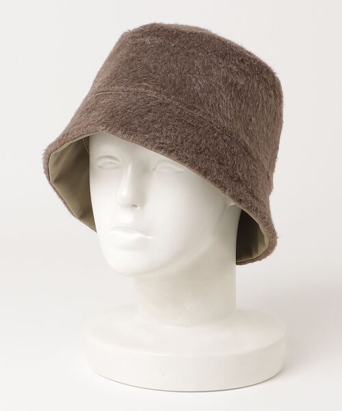 SUBLIME（サブライム）の「【SUBLIME/サブライム】BRUSHED FUR-PU R/HAT 両表ハット（ハット・レディース・ベージュ/ブラック・FREE）」の7枚目の写真