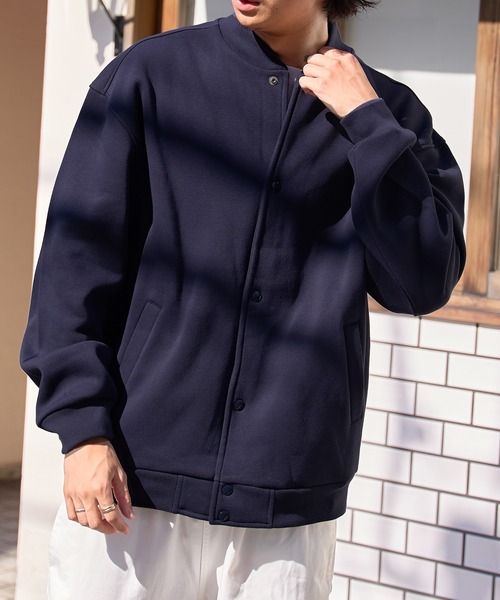 United Athle（ユナイテッドアスレ）の「【United Athle】10オンス T/C ルーズフィットスウェットスナップジャケット(裏起毛) ※5789（その他アウター・メンズ・ブラック/ネイビー/グリーン・M/L/XL）」の9枚目の写真