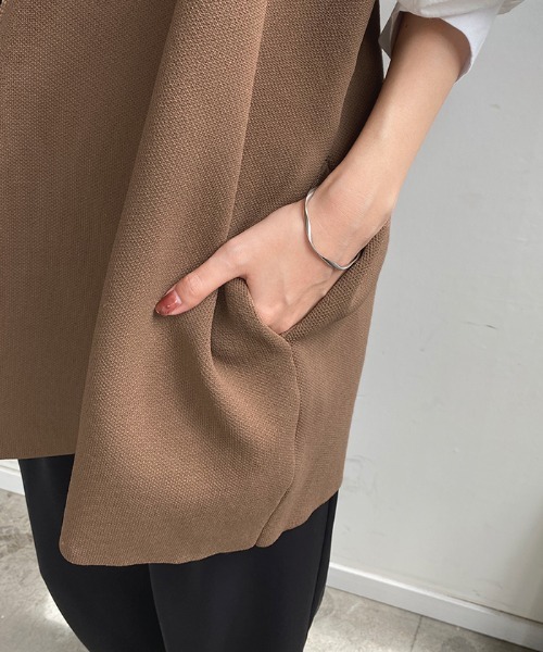 Futier land（フューティアランド）の「セーラーカラーニットジレ（ベスト・レディース・ブラック/アイボリー/ブラウン・FREE）」の22枚目の写真