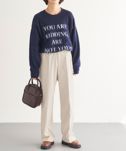 Chaco closet（チャコ クローゼット）の「コーデュロイ2タックワイドストレートパンツ（その他パンツ・レディース・グリーン/ブラウン/チャコール/アイボリー/ブルー・S/M）」の7枚目の写真