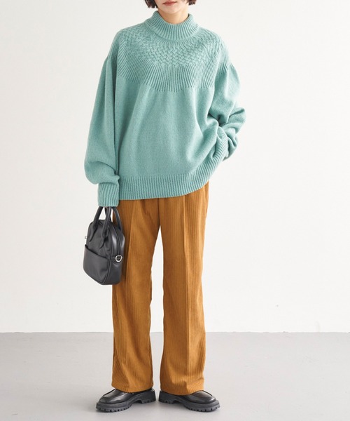 Chaco closet（チャコ クローゼット）の「コーデュロイ2タックワイドストレートパンツ（その他パンツ・レディース・グリーン/ブラウン/チャコール/アイボリー/ブルー・S/M）」の15枚目の写真