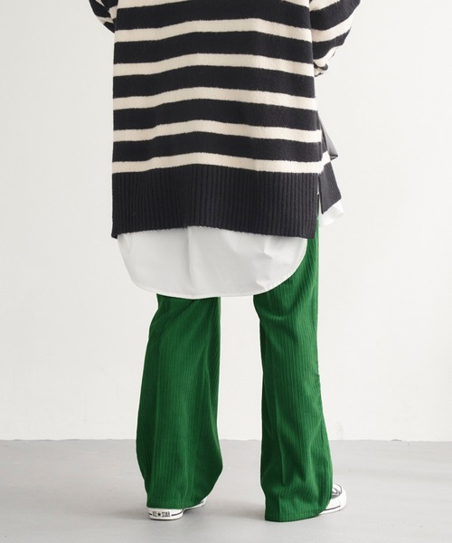 Chaco closet（チャコ クローゼット）の「コーデュロイ2タックワイドストレートパンツ（その他パンツ・レディース・グリーン/ブラウン/チャコール/アイボリー/ブルー・S/M）」の20枚目の写真