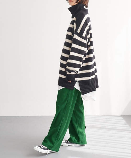 Chaco closet（チャコ クローゼット）の「コーデュロイ2タックワイドストレートパンツ（その他パンツ・レディース・グリーン/ブラウン/チャコール/アイボリー/ブルー・S/M）」の22枚目の写真