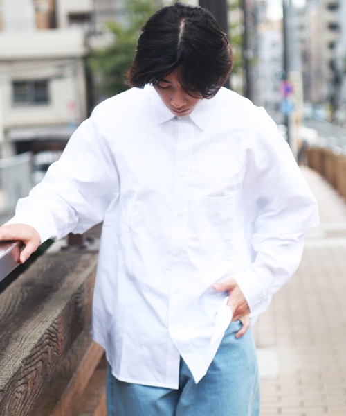 WESTSEA(ウエストシー)の「レイヤード BIGシャツ(シャツ/ブラウス・メンズ・グレー/ブルー/ホワイト・FREE)」の10枚目の写真