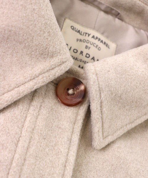 GIORDANO（ジョルダーノ）の「[ GIORDANO ]ウールタッチシャツジャケット（ブルゾン・レディース・カーキ・MEDIUM/LARGE）」の6枚目の写真