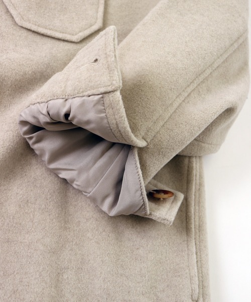 GIORDANO（ジョルダーノ）の「[ GIORDANO ]ウールタッチシャツジャケット（ブルゾン・レディース・カーキ・MEDIUM/LARGE）」の7枚目の写真