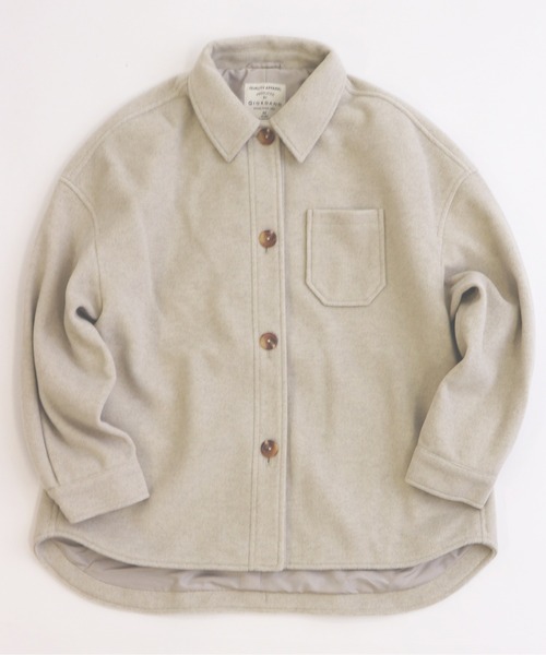 GIORDANO（ジョルダーノ）の「[ GIORDANO ]ウールタッチシャツジャケット（ブルゾン・レディース・カーキ・MEDIUM/LARGE）」の15枚目の写真