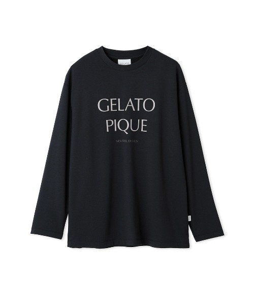 gelato pique(ジェラートピケ)の「【UNISEX】インレイロゴロンT(Tシャツ/カットソー・レディース・ネイビー/オフホワイト・S-M/M-L)」の6枚目の写真