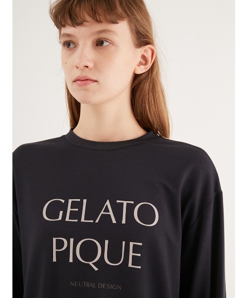 gelato pique(ジェラートピケ)の「【UNISEX】インレイロゴロンT(Tシャツ/カットソー・レディース・ネイビー/オフホワイト・S-M/M-L)」の13枚目の写真