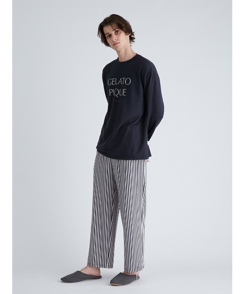 gelato pique(ジェラートピケ)の「【UNISEX】インレイロゴロンT(Tシャツ/カットソー・レディース・ネイビー/オフホワイト・S-M/M-L)」の10枚目の写真