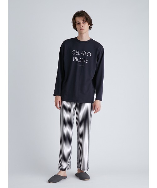 gelato pique(ジェラートピケ)の「【UNISEX】インレイロゴロンT(Tシャツ/カットソー・レディース・ネイビー/オフホワイト・S-M/M-L)」の8枚目の写真