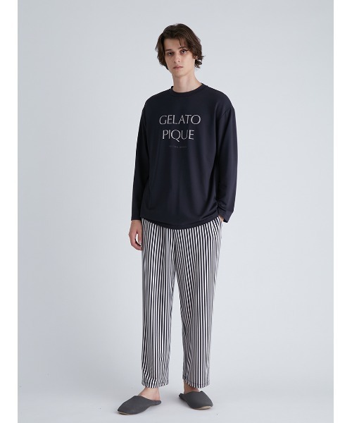 gelato pique(ジェラートピケ)の「【UNISEX】インレイロゴロンT(Tシャツ/カットソー・レディース・ネイビー/オフホワイト・S-M/M-L)」の19枚目の写真