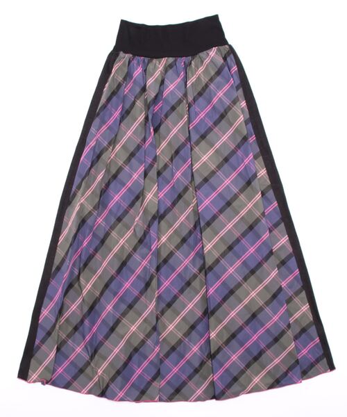 Q(キュー)の「サイドラインメモリーチェックボリュームスカート(スカート・レディース・ブルー系その他/ブラウン系その他/オレンジ系その他/ネイビー系/ベージュ系その他/マルチ・MEDIUM)」の13枚目の写真