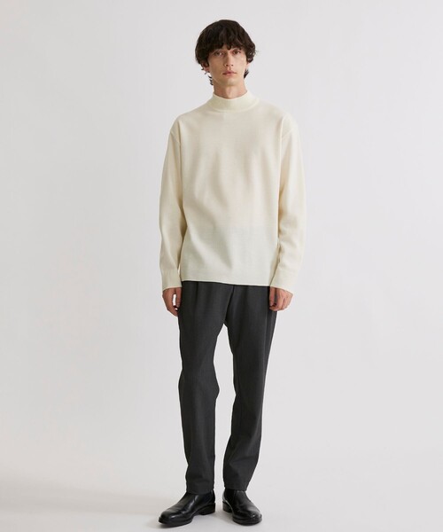 UNITED TOKYO(ユナイテッドトウキョウ)の「【洗える】OnE 18gウールミラノリブモック(ニット/セーター・メンズ・ブラック/グレー/カーキ/オフホワイト・1/2/3)」の6枚目の写真