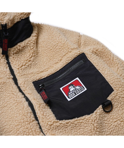 BEN DAVIS（ベンデイビス）の「《BEN DAVIS》BOA STAND JACKET（ブルゾン・メンズ・ベージュ/ブラック/ホワイト・MEDIUM/X-LARGE/LARGE）」の7枚目の写真