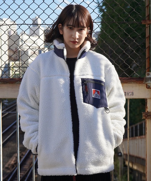 BEN DAVIS（ベンデイビス）の「《BEN DAVIS》BOA STAND JACKET（ブルゾン・メンズ・ベージュ/ブラック/ホワイト・MEDIUM/X-LARGE/LARGE）」の12枚目の写真