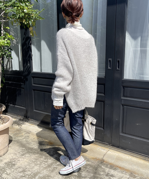 TRICOTS JEAN MARC(トリコットジーンマルク)の「≪追加≫【TRICOTS JEAN MARC】別注ボートネックスリットプルオーバー(ニット/セーター・レディース・チャコールグレー/パープル/イエロー・FREE)」の20枚目の写真