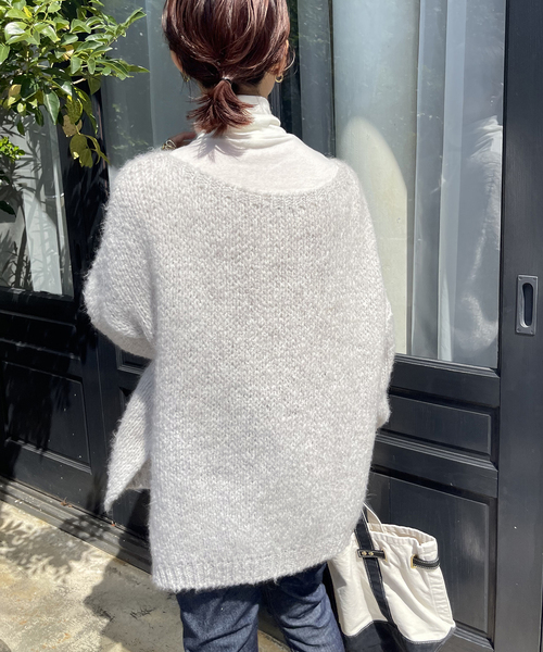 TRICOTS JEAN MARC(トリコットジーンマルク)の「≪追加≫【TRICOTS JEAN MARC】別注ボートネックスリットプルオーバー(ニット/セーター・レディース・チャコールグレー/パープル/イエロー・FREE)」の22枚目の写真