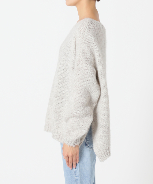 TRICOTS JEAN MARC(トリコットジーンマルク)の「≪追加≫【TRICOTS JEAN MARC】別注ボートネックスリットプルオーバー(ニット/セーター・レディース・チャコールグレー/パープル/イエロー・FREE)」の10枚目の写真