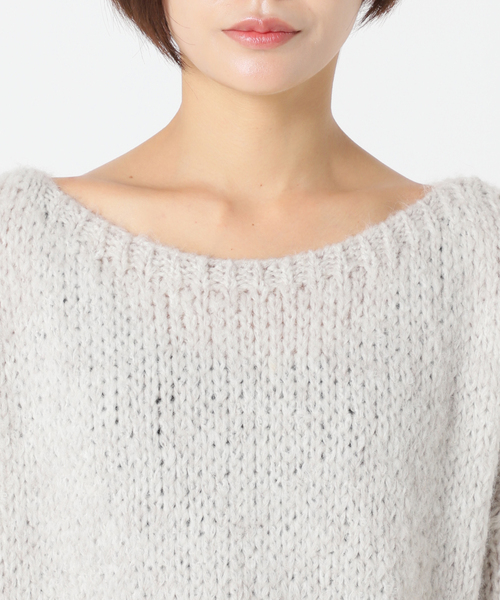 TRICOTS JEAN MARC(トリコットジーンマルク)の「≪追加≫【TRICOTS JEAN MARC】別注ボートネックスリットプルオーバー(ニット/セーター・レディース・チャコールグレー/パープル/イエロー・FREE)」の15枚目の写真