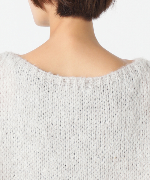 TRICOTS JEAN MARC(トリコットジーンマルク)の「≪追加≫【TRICOTS JEAN MARC】別注ボートネックスリットプルオーバー(ニット/セーター・レディース・チャコールグレー/パープル/イエロー・FREE)」の18枚目の写真