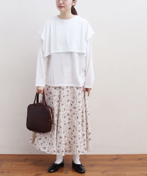 fig Ｌondon（フィグロンドン）の「double long sleeve　PO（Tシャツ/カットソー・レディース・ホワイト/ボルドー/ブラック・FREE）」の21枚目の写真