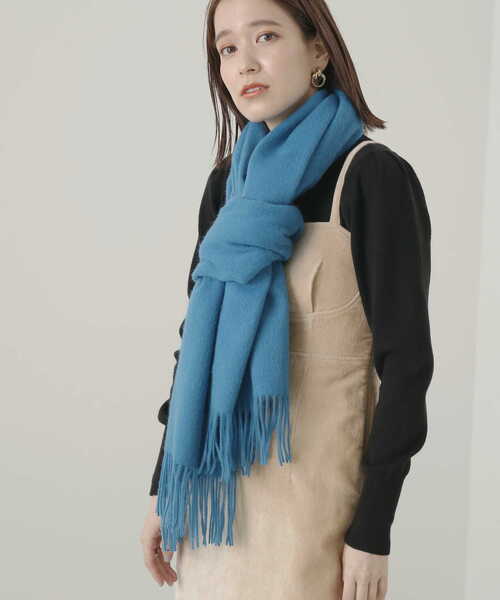 N.（N. Natural Beauty Basic）（エヌエヌナチュラルビューティーベーシック）の「【横田ひかるさん着用】ウールムジストール（ストール/ショール・レディース・オレンジ/ベージュ/ベージュ系その他/ホワイト/ブルー・ﾌﾘ-）」の21枚目の写真