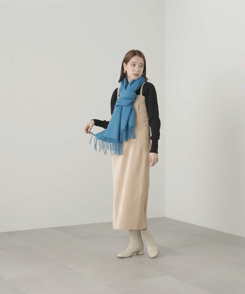 N.（N. Natural Beauty Basic）（エヌエヌナチュラルビューティーベーシック）の「【横田ひかるさん着用】ウールムジストール（ストール/ショール・レディース・オレンジ/ベージュ/ベージュ系その他/ホワイト/ブルー・ﾌﾘ-）」の22枚目の写真