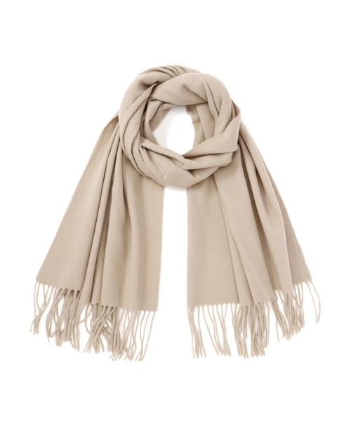 N.（N. Natural Beauty Basic）（エヌエヌナチュラルビューティーベーシック）の「【横田ひかるさん着用】ウールムジストール（ストール/ショール・レディース・オレンジ/ベージュ/ベージュ系その他/ホワイト/ブルー・ﾌﾘ-）」の8枚目の写真