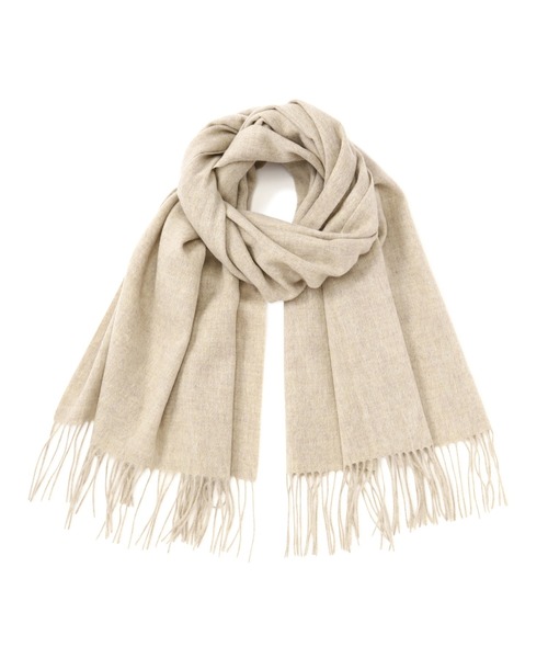 N.（N. Natural Beauty Basic）（エヌエヌナチュラルビューティーベーシック）の「【横田ひかるさん着用】ウールムジストール（ストール/ショール・レディース・オレンジ/ベージュ/ベージュ系その他/ホワイト/ブルー・ﾌﾘ-）」の9枚目の写真