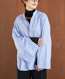 plage | Band Collar Slit Sleeves シャツ(シャツ/ブラウス)