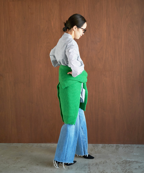 plage（プラージュ）の「Band Collar Slit Sleeves シャツ（シャツ/ブラウス・レディース・サックスブルー/ホワイト/ネイビー・FREE）」の20枚目の写真