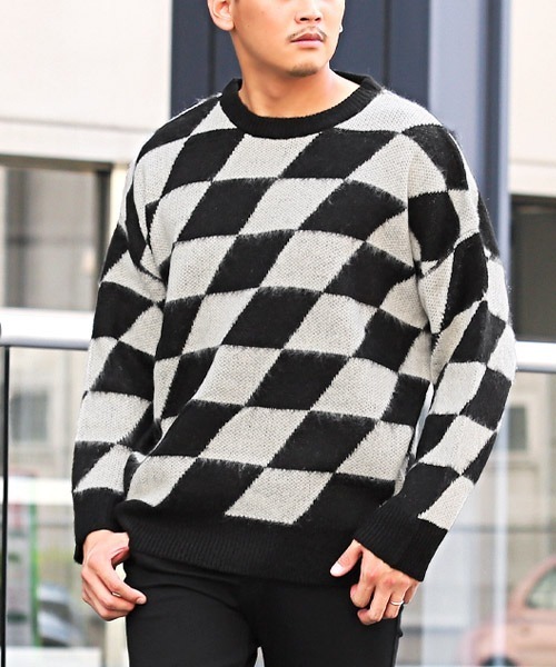 【関税込み】ロゴ入り クルーネック モヘア混セーター 楽天市場】ニット レディース 長袖 ジャカードニット モヘア