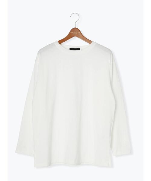 Lugnoncure（ルノンキュール）の「◎無地/ボーダーロンT（Tシャツ/カットソー・レディース・オフホワイト/ブラック・ﾌﾘ-）」の2枚目の写真