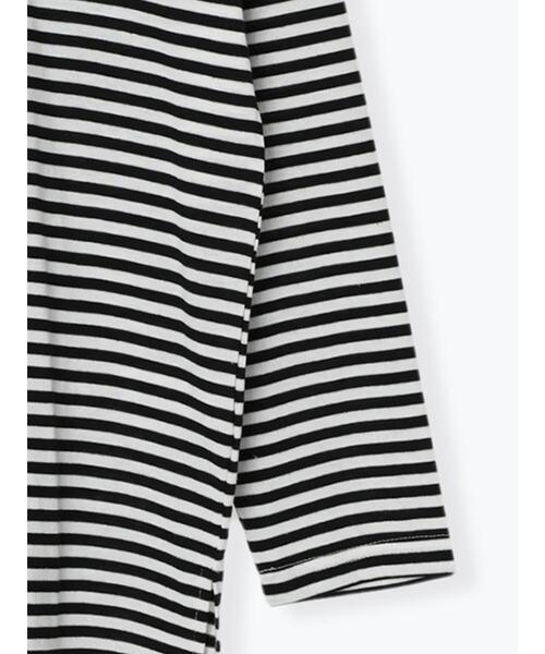 Lugnoncure（ルノンキュール）の「◎無地/ボーダーロンT（Tシャツ/カットソー・レディース・オフホワイト/ブラック・ﾌﾘ-）」の10枚目の写真