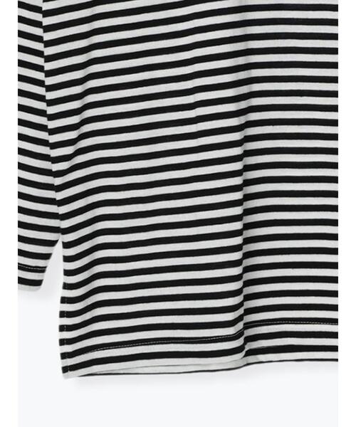 Lugnoncure（ルノンキュール）の「◎無地/ボーダーロンT（Tシャツ/カットソー・レディース・オフホワイト/ブラック・ﾌﾘ-）」の11枚目の写真