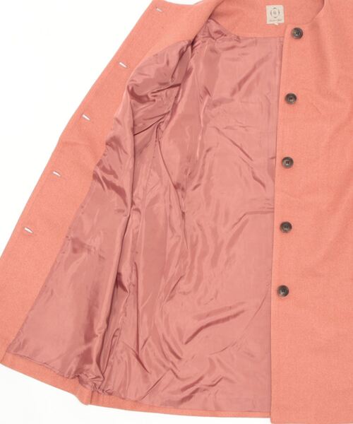 Samansa Mos2（サマンサ モスモス）の「ウーリーライクノーカラーコート（ノーカラーコート・レディース・ベージュ/オレンジ/チャコール・ﾌﾘ-）」の21枚目の写真