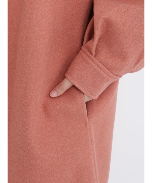 Samansa Mos2（サマンサ モスモス）の「ウーリーライクノーカラーコート（ノーカラーコート・レディース・ベージュ/オレンジ/チャコール・ﾌﾘ-）」の18枚目の写真