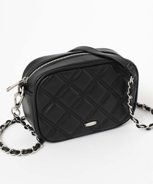 archives（アルシーヴ）の「Ｗステッチキルトバッグ（ショルダーバッグ・レディース・ブラック/グレイッシュベージュ/アイボリー・FREE）」の15枚目の写真