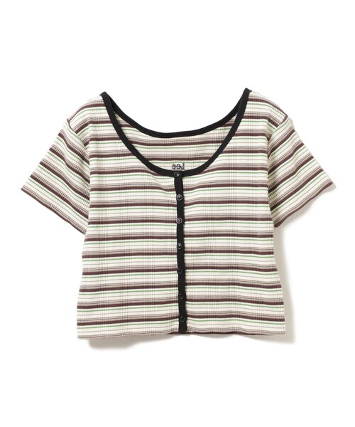 Ray BEAMS(レイビームス)の「【WEB限定】Lee / マルチ ボーダー カーディガン(Tシャツ/カットソー・レディース・ブラック/サックスブルー・SMALL)」の19枚目の写真