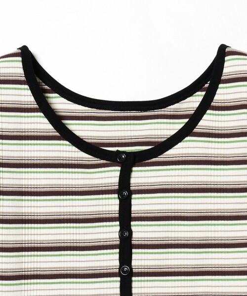 Ray BEAMS(レイビームス)の「【WEB限定】Lee / マルチ ボーダー カーディガン(Tシャツ/カットソー・レディース・ブラック/サックスブルー・SMALL)」の20枚目の写真