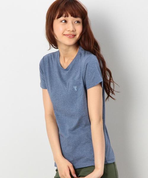 coen（コーエン）の「汗ジミ防止ポケットＴシャツ§（Tシャツ/カットソー・レディース・ホワイト/ライトグレー/ダークグレー/シャーベット/ライム/ネイビー・LARGE/MEDIUM）」の6枚目の写真