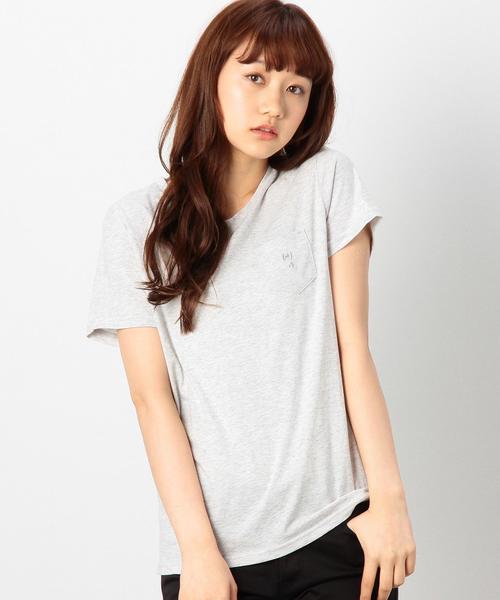 coen（コーエン）の「汗ジミ防止ポケットＴシャツ§（Tシャツ/カットソー・レディース・ホワイト/ライトグレー/ダークグレー/シャーベット/ライム/ネイビー・LARGE/MEDIUM）」の3枚目の写真