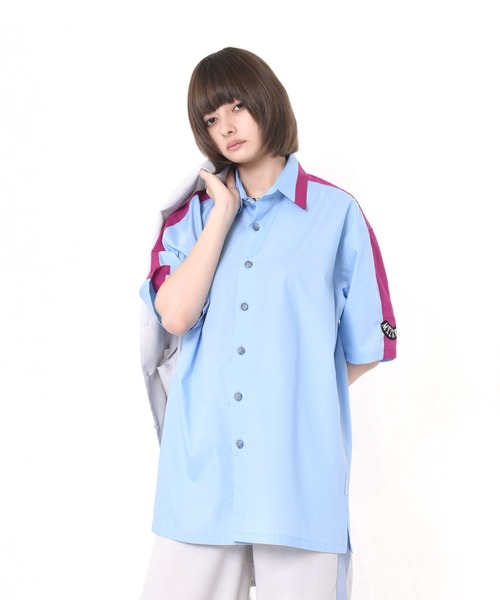 MILKBOY(ミルクボーイ)の「サイドラインシャツ(シャツ/ブラウス MILKBOY(ミルクボーイ)の「サイドラインシャツ(シャツ/ブラウス