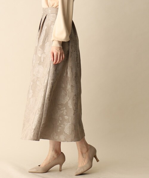 OPAQUE.CLIP（オペークドットクリップ）の「◆ジャカードスカート（スカート・レディース・ベージュ系その他3/ネイビー系・36/38）」の10枚目の写真