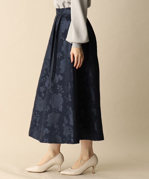 OPAQUE.CLIP（オペークドットクリップ）の「◆ジャカードスカート（スカート・レディース・ベージュ系その他3/ネイビー系・36/38）」の7枚目の写真