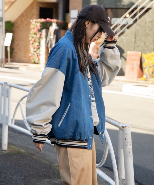 WEGO（ウィゴー）の「WEGO/デニムスタジャン（スタジャン・メンズ・ライトインディゴブルー/スカイブルー/ブラック・MEDIUM/LARGE）」の8枚目の写真