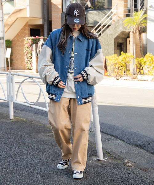 WEGO（ウィゴー）の「WEGO/デニムスタジャン（スタジャン・メンズ・ライトインディゴブルー/スカイブルー/ブラック・MEDIUM/LARGE）」の5枚目の写真