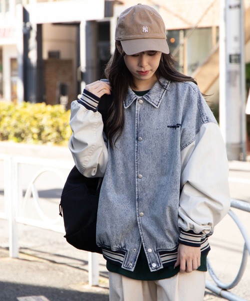WEGO（ウィゴー）の「WEGO/デニムスタジャン（スタジャン・メンズ・ライトインディゴブルー/スカイブルー/ブラック・MEDIUM/LARGE）」の9枚目の写真