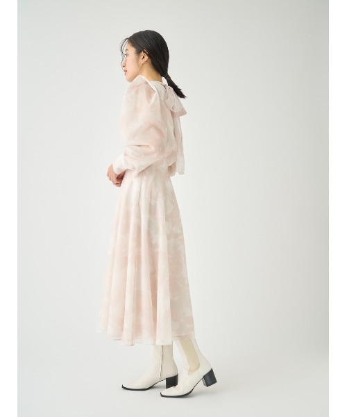 CELFORD（セルフォード）の「プリントフレアスカート（スカート・レディース・ホワイト/ライトベージュ/ブラック・36/38）」の7枚目の写真